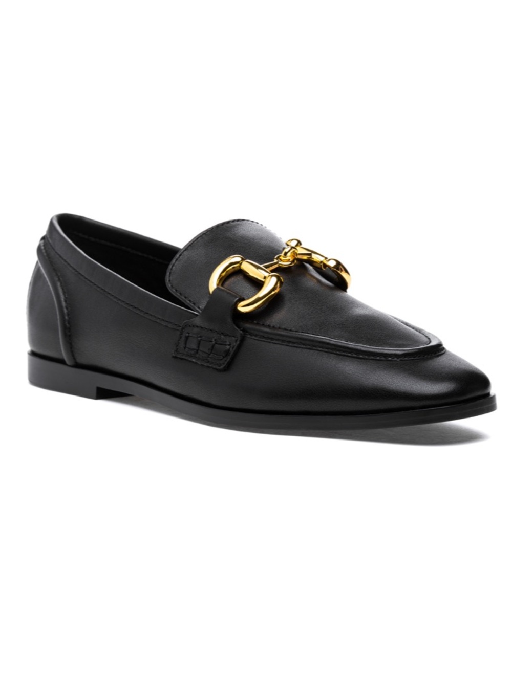 JEFFREY CAMPBELL VELVITEEN LOAFER BLACK LEATHER